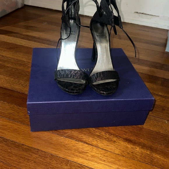 Stuart Weitzman Black High-Heeled Sandals - Picture 2 of 6